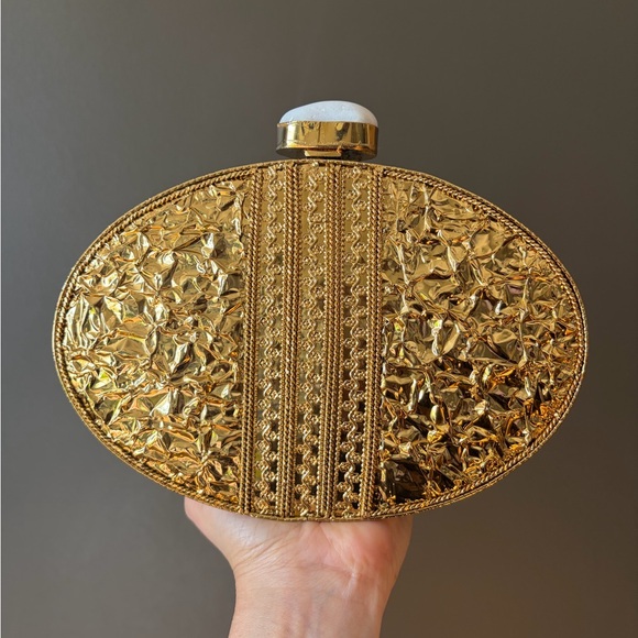 Gold Seashell Clutch